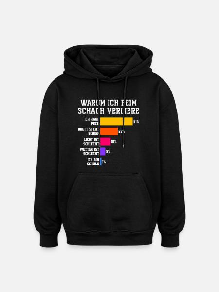 Why I lose at squash Squash - Oversized Unisex Hoodie - black