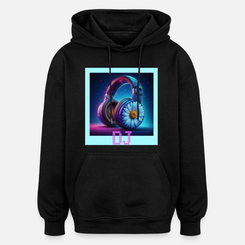 DJ - Oversized Unisex Hoodie - Schwarz