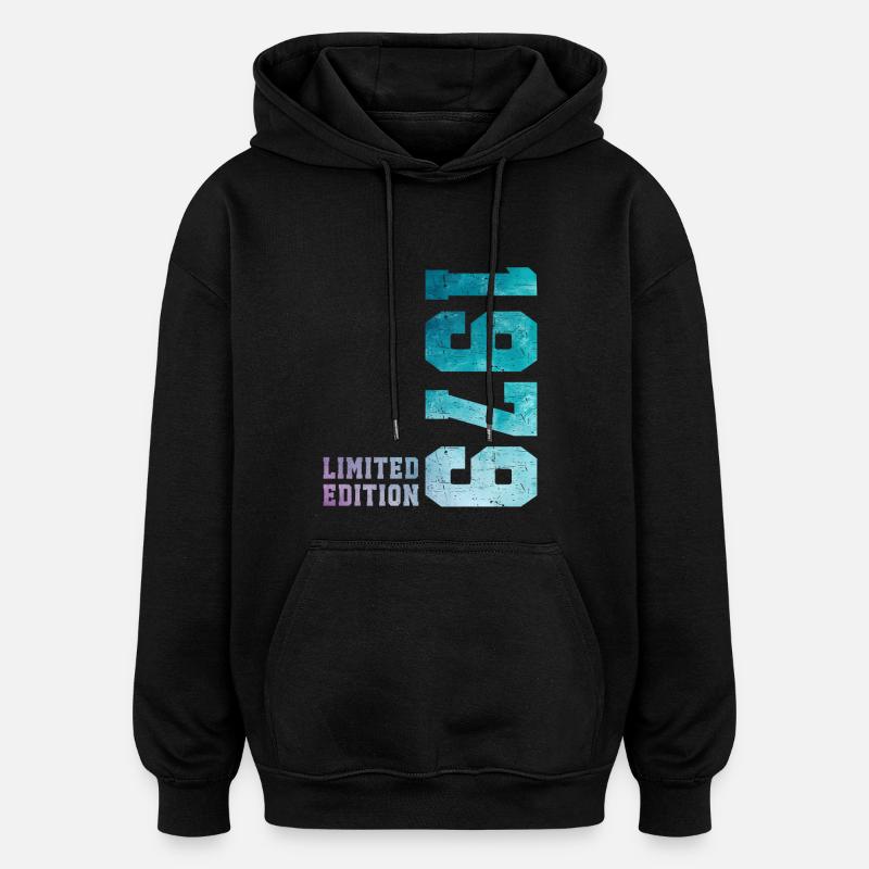 1979 Édition Limitée 47 ans anniversaire - Sweat à capuche oversize unisexe - noir