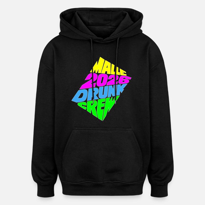 Malle 2026 Équipe Ivre - Sweat à capuche oversize unisexe - noir