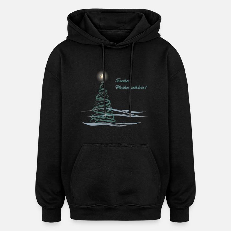 FROHE WEIHNACHTEN - Oversized Unisex Hoodie - Schwarz