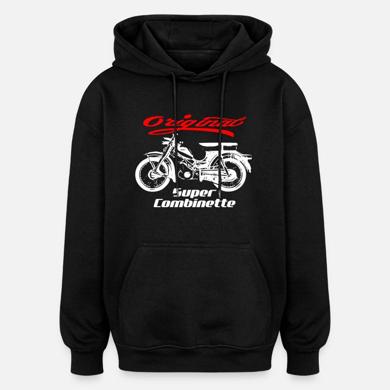 Zündapp Super Cobinette Cyclomoteur Culte - Sweat à capuche oversize unisexe - noir