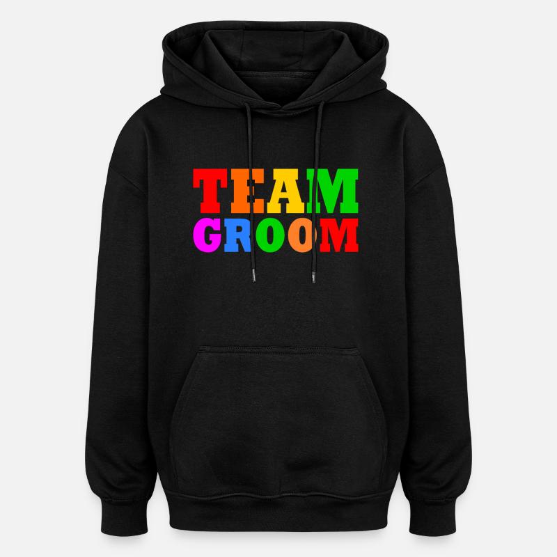 Team groom - Sweat à capuche oversize unisexe - noir