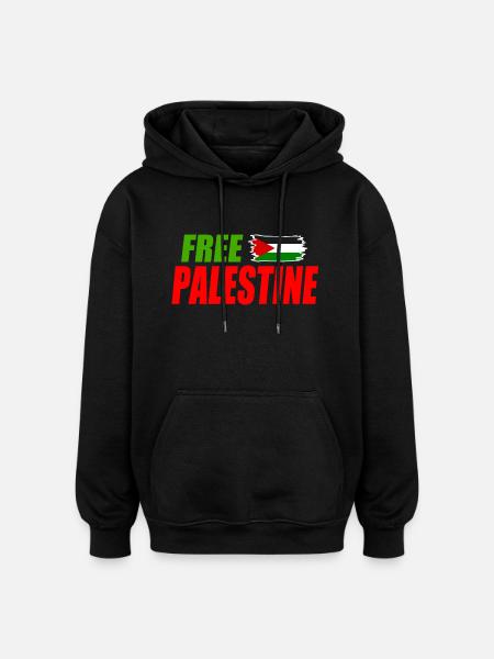 Free palestine - Oversized Unisex Hoodie - Schwarz