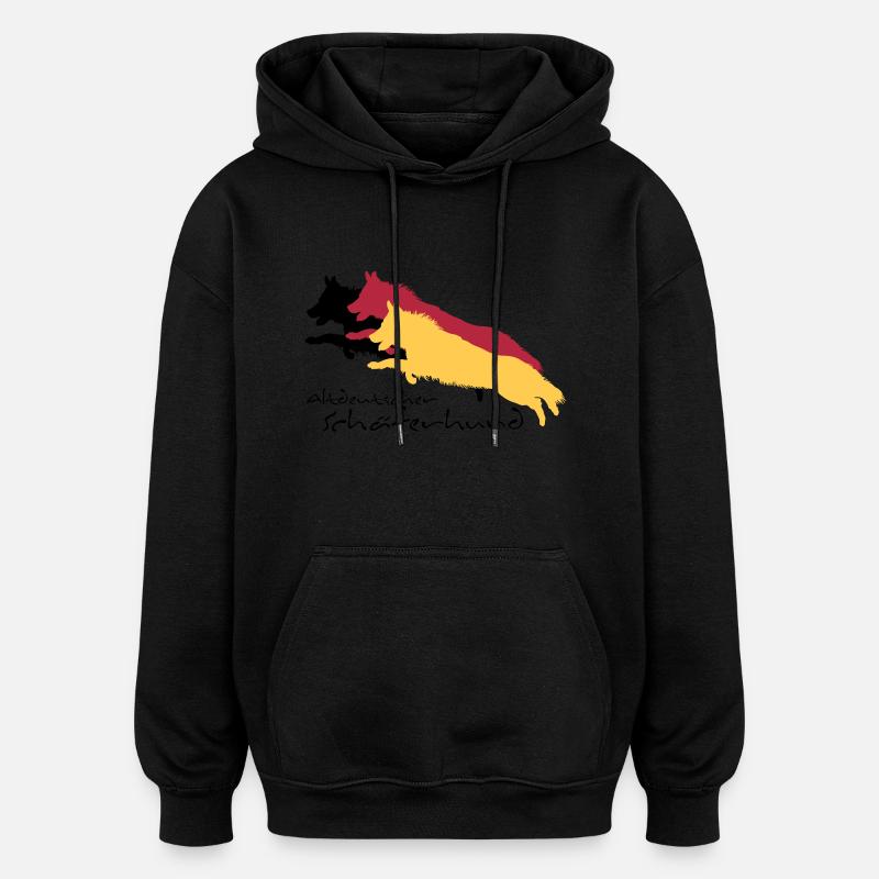 altdeutscher schäferhund - Oversized Unisex Hoodie - Schwarz