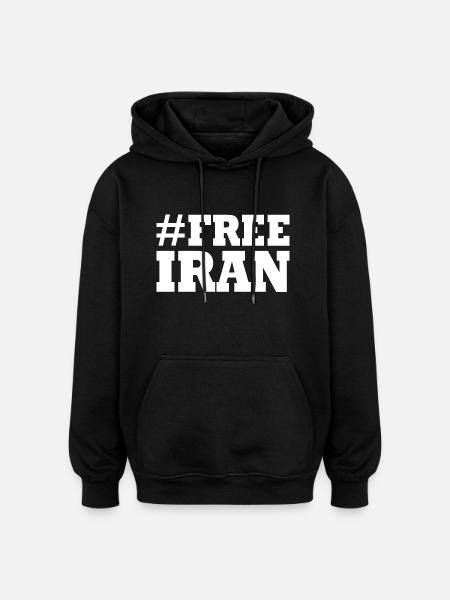 Free iran - Oversized Unisex Hoodie - black