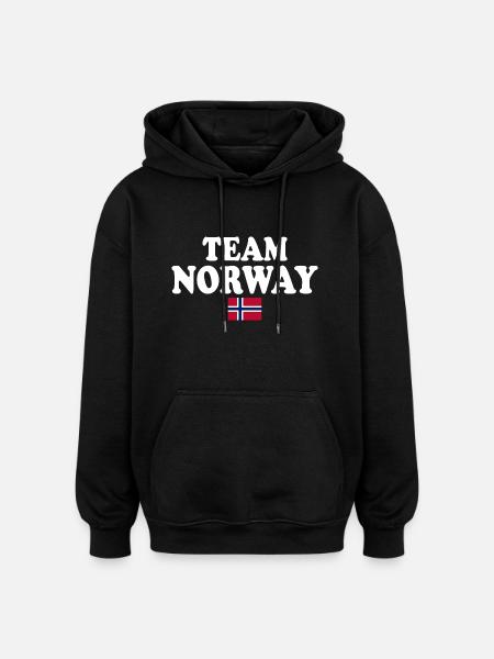 Team norway - Oversized Unisex Hoodie - black