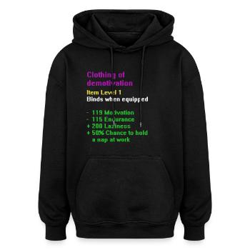 Clothing of demotivation - Oversized Unisex Hoodie - Schwarz - Vorne - Noah (186cm)