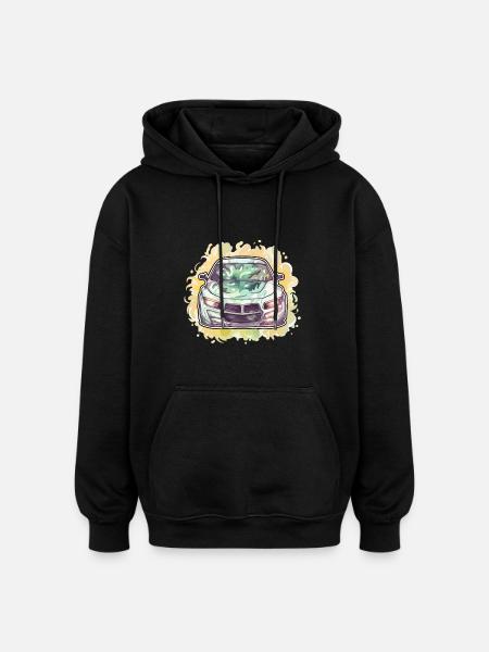 Car - Illustration - Oversized Unisex Hoodie - black