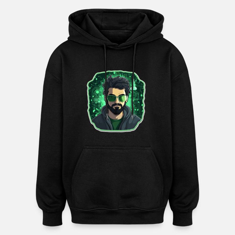 Ethical Hacker - Illustration - Oversized Unisex Hoodie - black