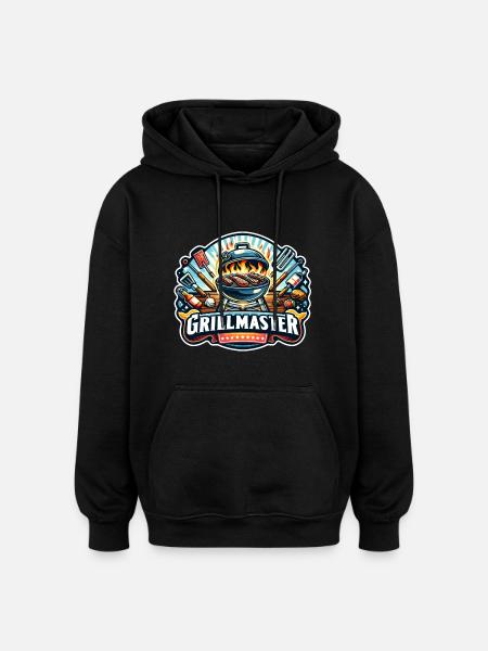GrillMaster - Grill Illustration - Oversized Unisex Hoodie - black