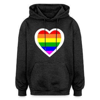 Lgbtq - Oversized Unisex Hoodie - Anthrazit - Vorne - Noah (186cm)