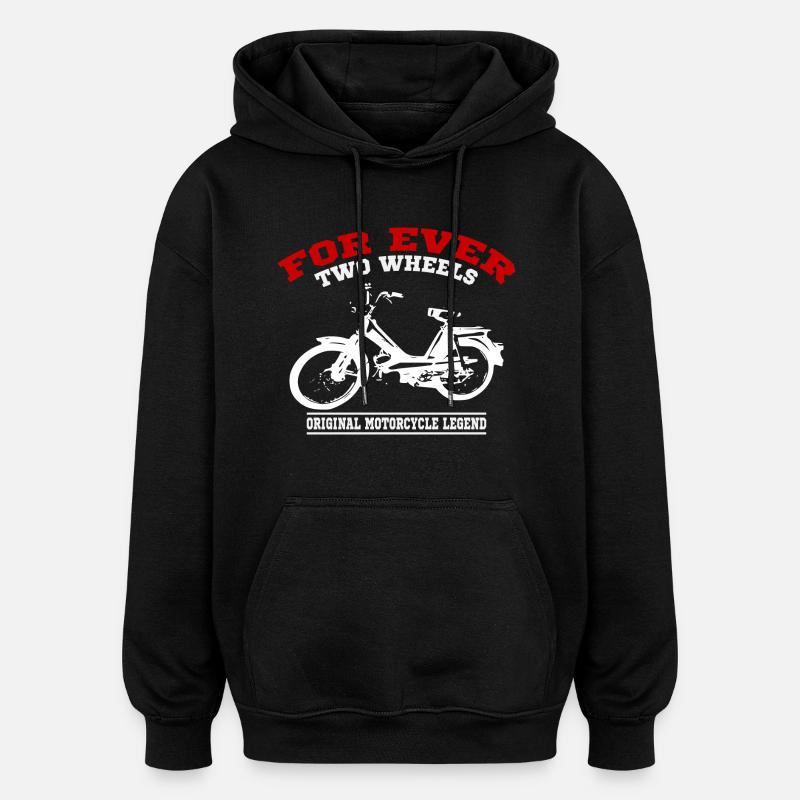 Mofa Mobylette Mokick - Sweat à capuche oversize unisexe - noir