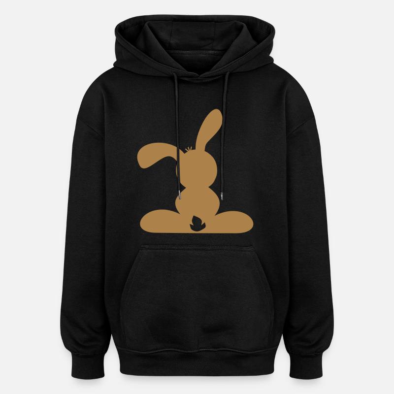 Rabbit - Oversized Unisex Hoodie - black