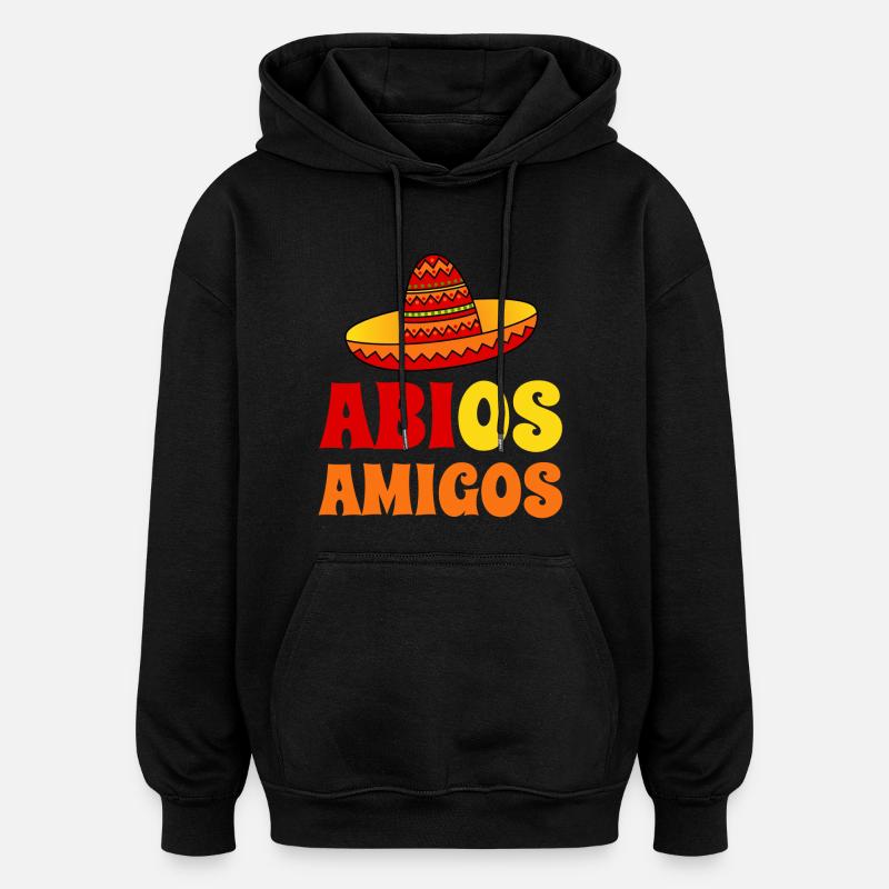 Abitur Abi - Abios Amigos - Sweat à capuche oversize unisexe - noir