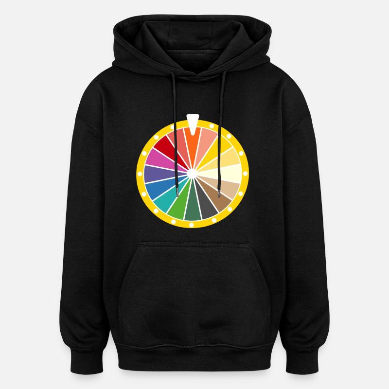 roue de la fortune - Sweat à capuche oversize unisexe - noir