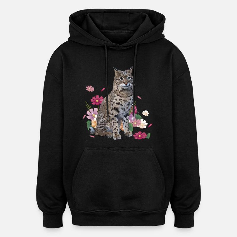 Lynx - Oversized Unisex Hoodie - black