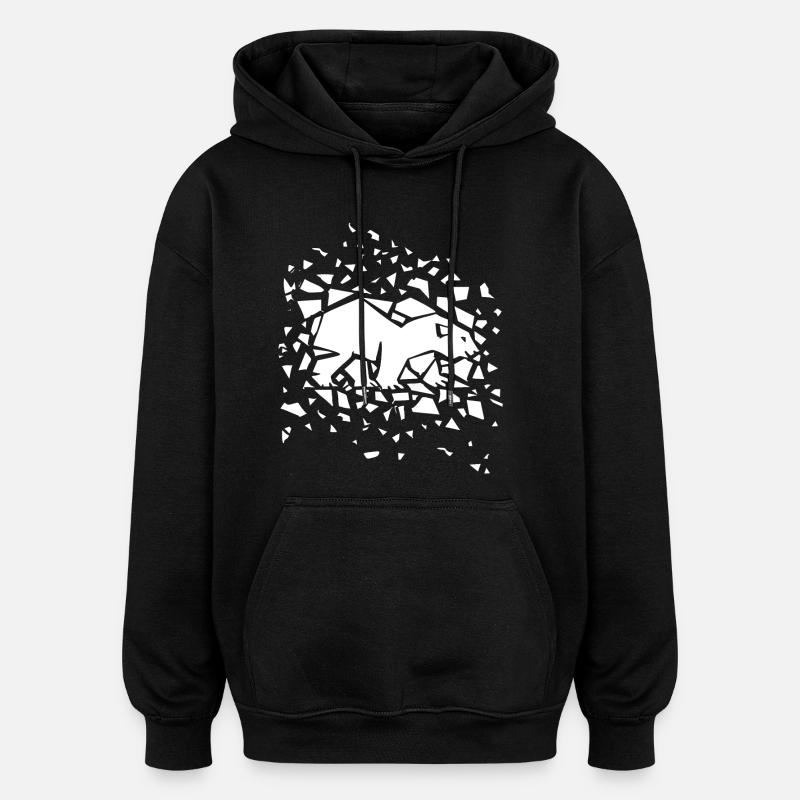 Ours polaire 2 - Sweat à capuche oversize unisexe - noir