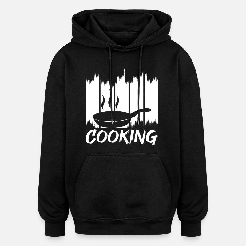 Lustiges Kochen - Oversized Unisex Hoodie - Schwarz