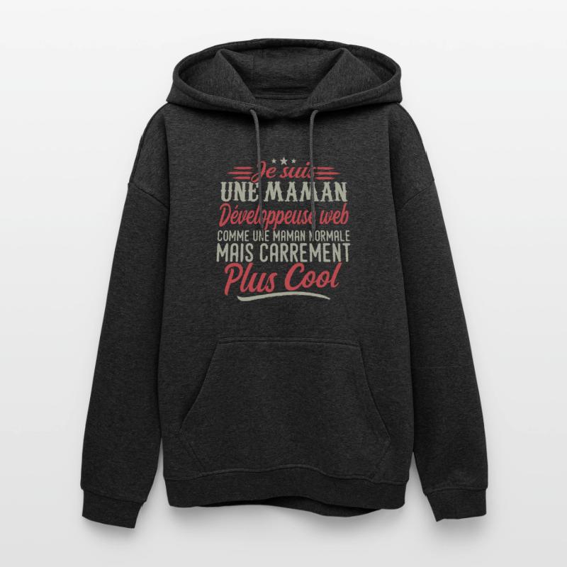 I'm a web developer mom, downright cool Oversized Unisex Hoodie