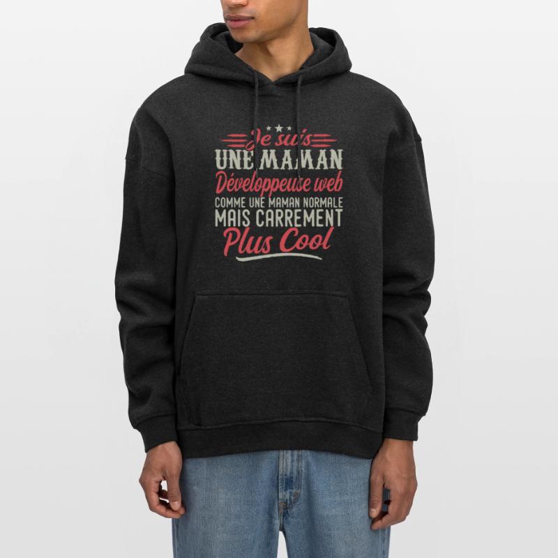 I'm a web developer mom, downright cool Oversized Unisex Hoodie
