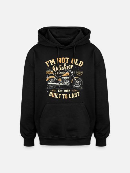 Birthday October 1997 Anniversary October 1997 - Oversized Unisex Hoodie - black