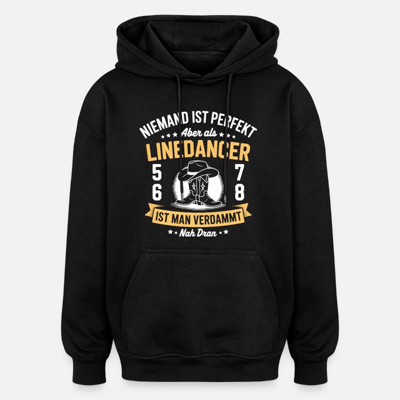 Danse en ligne country western - Sweat à capuche oversize unisexe - noir