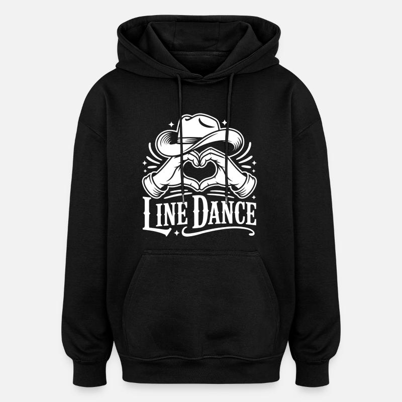 Line Dance Liebe - Oversized Unisex Hoodie - Schwarz