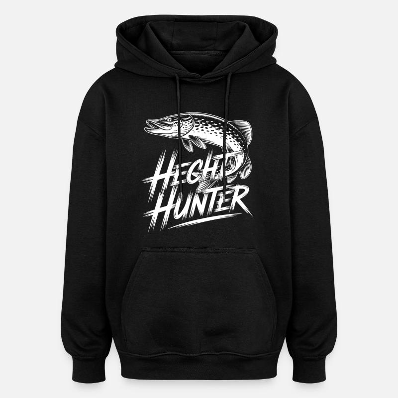 Predatory Pike - Oversized Unisex Hoodie - black