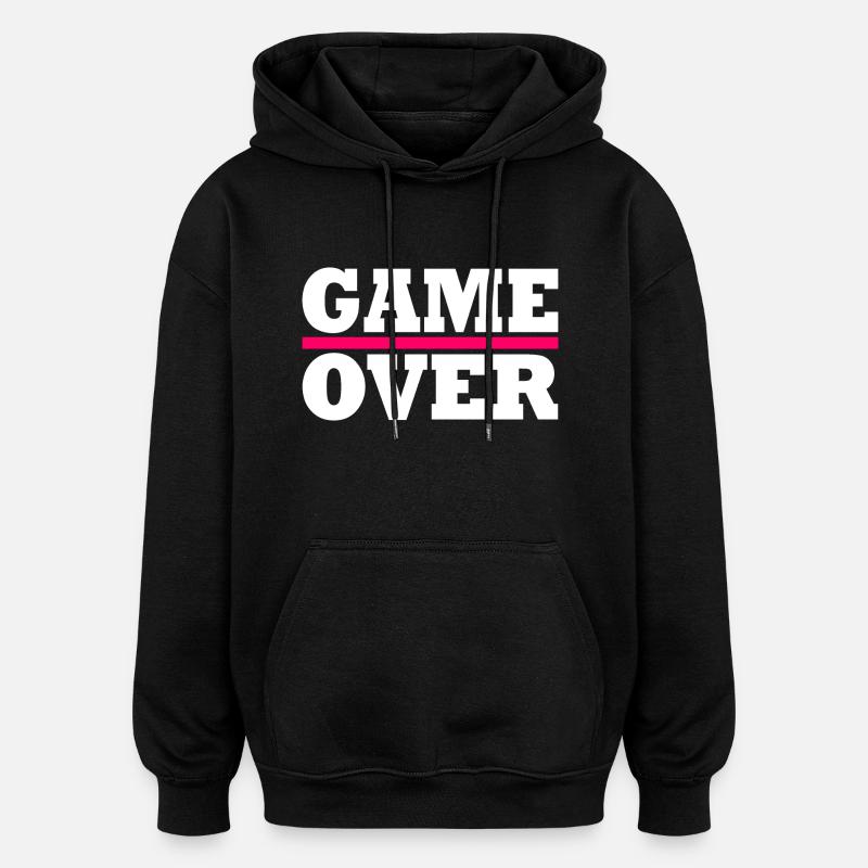 Game over - Sweat à capuche oversize unisexe - noir
