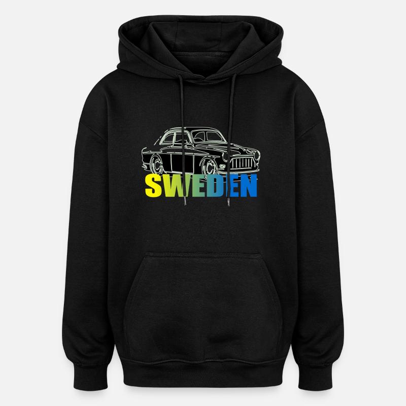 Amazone Auto Design Suède - Sweat à capuche oversize unisexe - noir