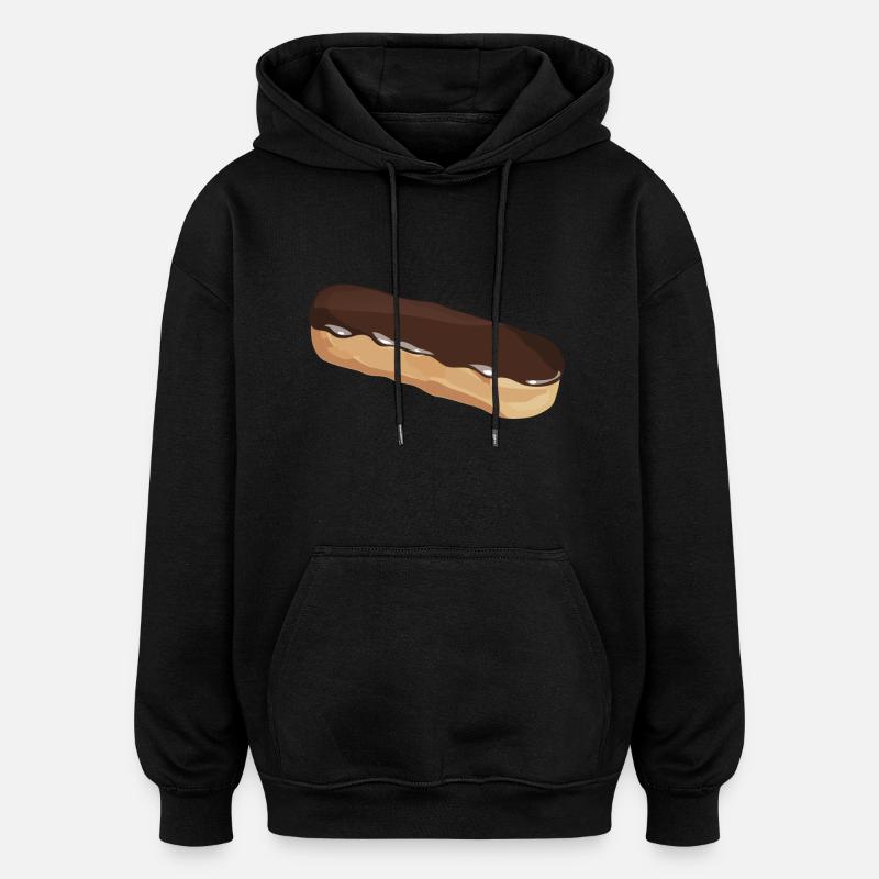 eclair_chocolat - Sweat à capuche oversize unisexe - noir