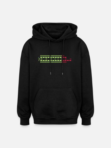 Equalizer dreifarbig EQ Musik Anlage Techno Club S - Oversize unisex hoodie - sort