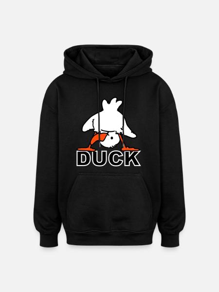 Ducking Duck (3 colors) - Oversized Unisex Hoodie - black