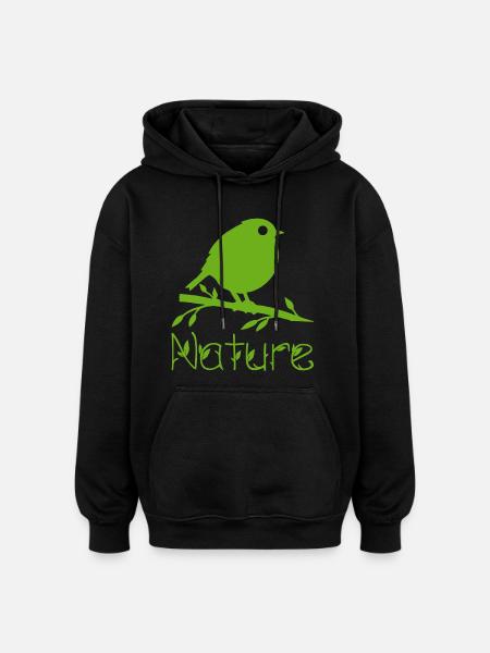 Nature is waking up - Oversized Unisex Hoodie - black