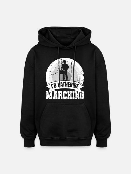 Funny drummer saying - Oversized Unisex Hoodie - black