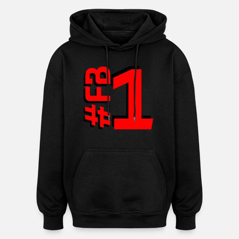 FB1 - Sweat à capuche oversize unisexe - noir