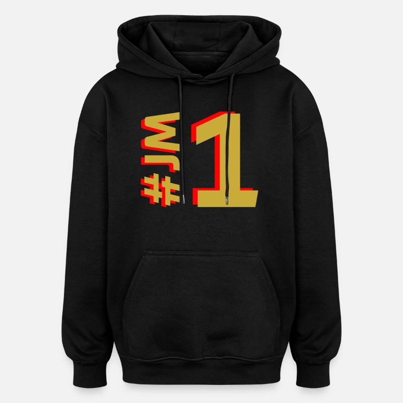 JM1 - Sweat à capuche oversize unisexe - noir