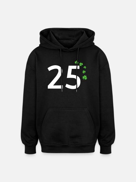 25 - Sweat à capuche oversize unisexe - noir