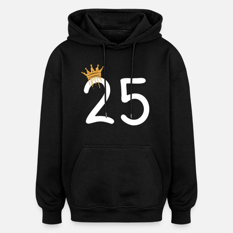 25 - Sweat à capuche oversize unisexe - noir