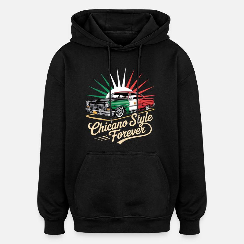 Chicano Forever Mexico Pride - Oversized Unisex Hoodie - black