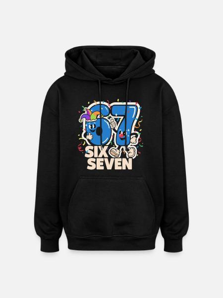 67 Six Seven 6-7 Karnevalskostume Italien Sjovt - Oversize unisex hoodie - sort