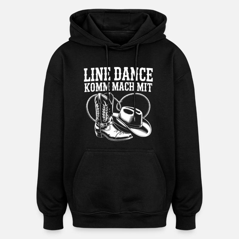 Line Dance Komm mach mit - Oversized Unisex Hoodie - Schwarz