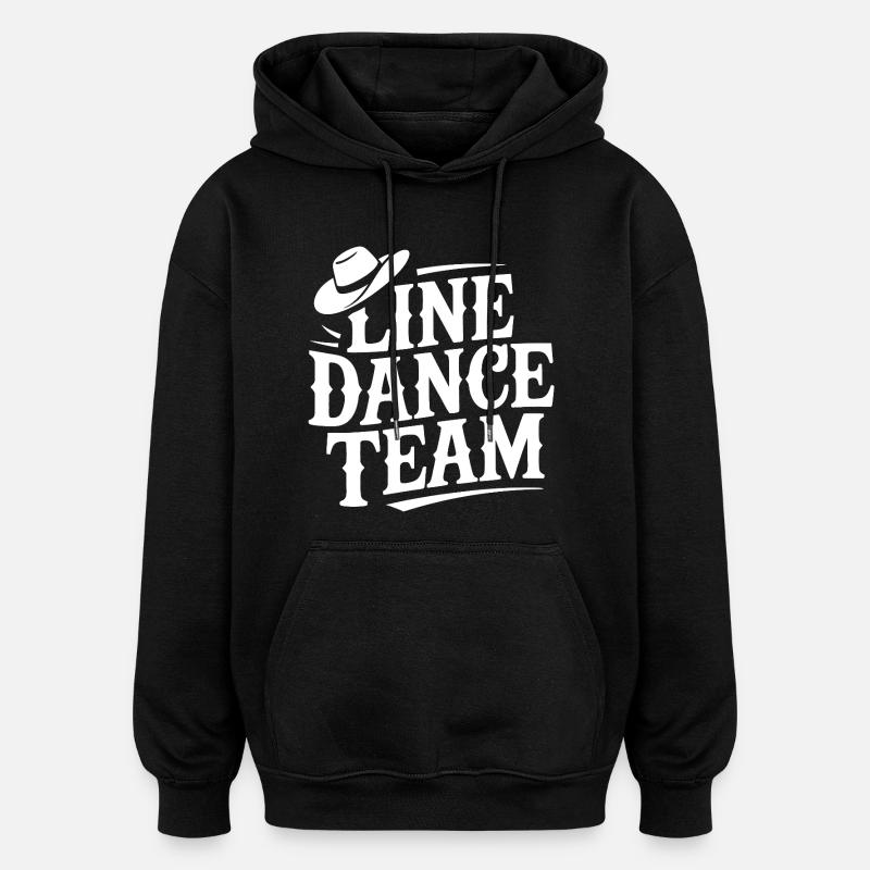 Line Dance Team Logo - Oversized Unisex Hoodie - black