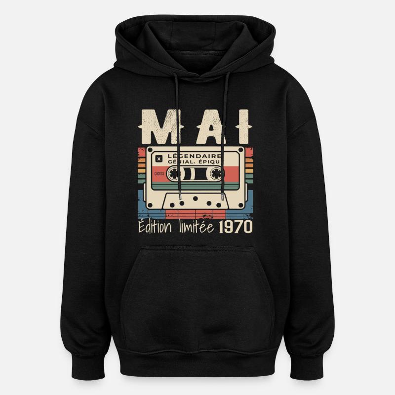 Mai 1983 - Sweat à capuche oversize unisexe - noir