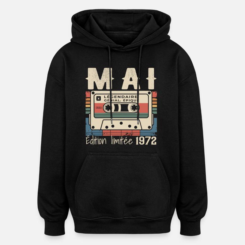Mai 1983 - Sweat à capuche oversize unisexe - noir