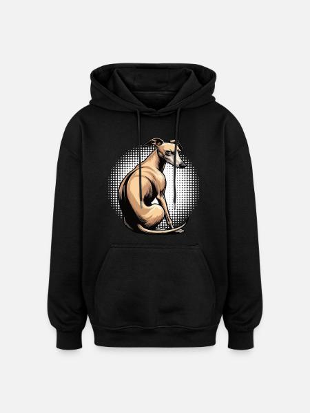 Whippet Windhund Whippets Windhundbesitzer - Oversized Unisex Hoodie - Schwarz