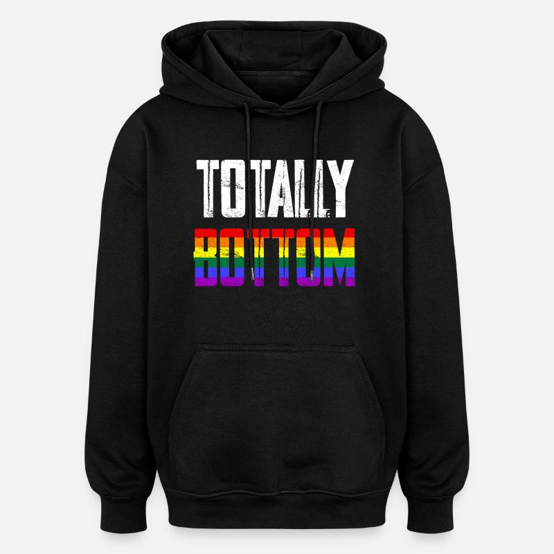 Totalement en bas - Sweat à capuche oversize unisexe - noir