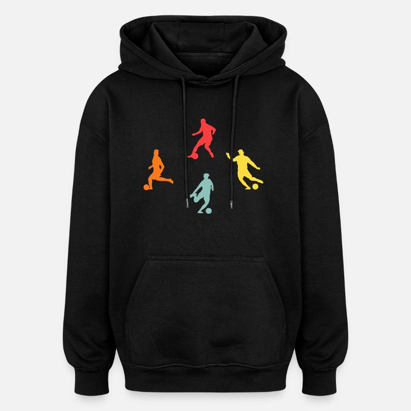 Fußballspieler Evolution Fußball - Oversized Unisex Hoodie - Schwarz