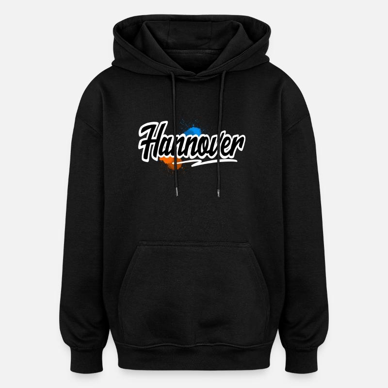 Hanover - Oversized Unisex Hoodie - black